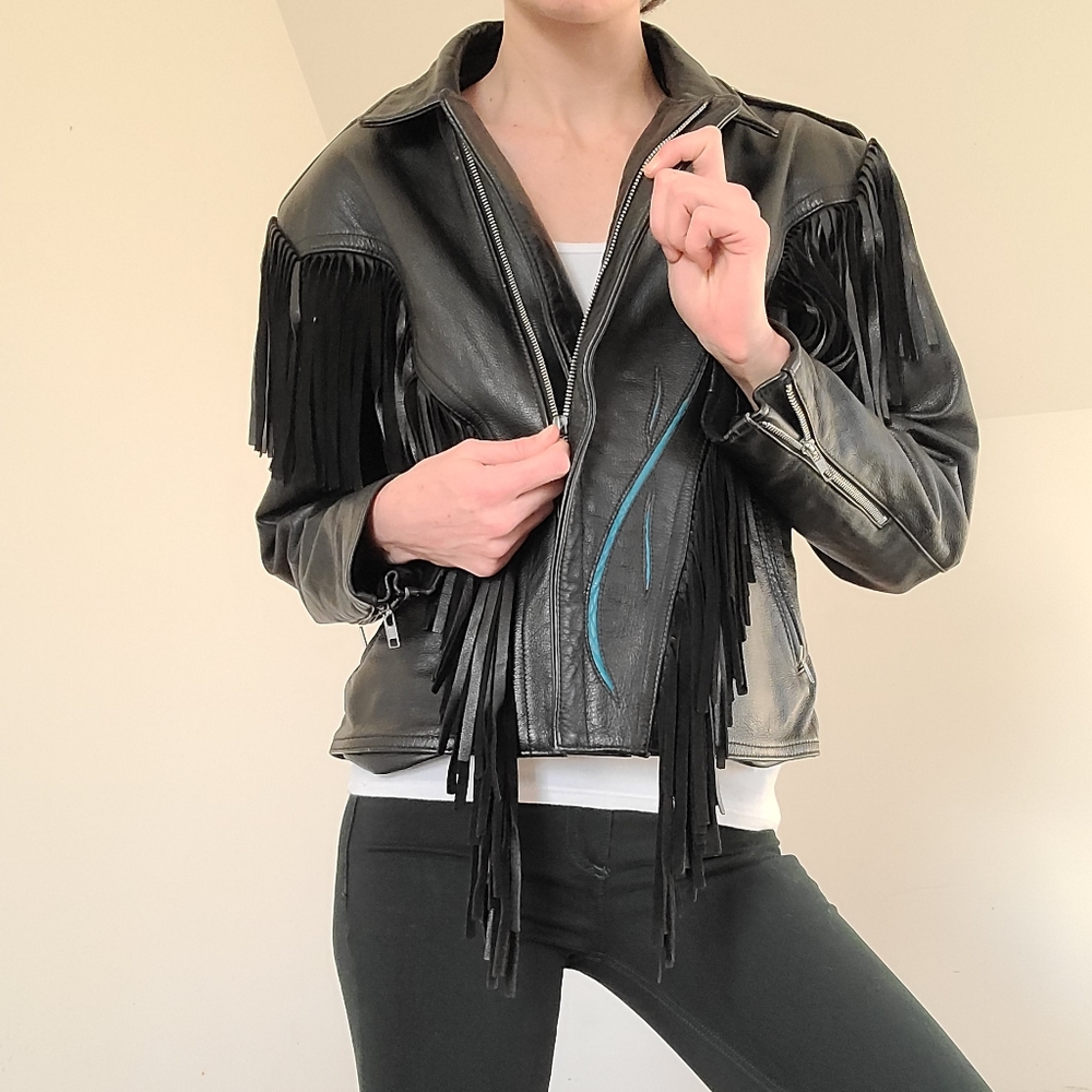 RARE VINTAGE - Custom leather jacket - Picture 5 of 13